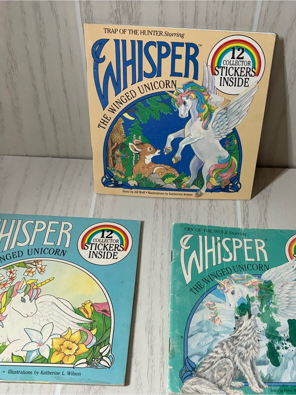 Whisper The Winged Unicorn Vintage Sticker Books - Set Of 3 1980’s